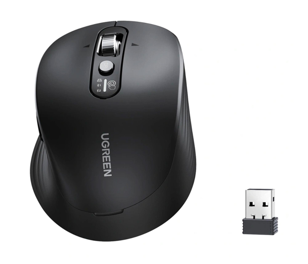 UGREEN Mysz bezprzewodowa M752 Bluetooth 5.4 + 2.4 GHz 2xAA czarna - 1501500 - zdjęcie 4